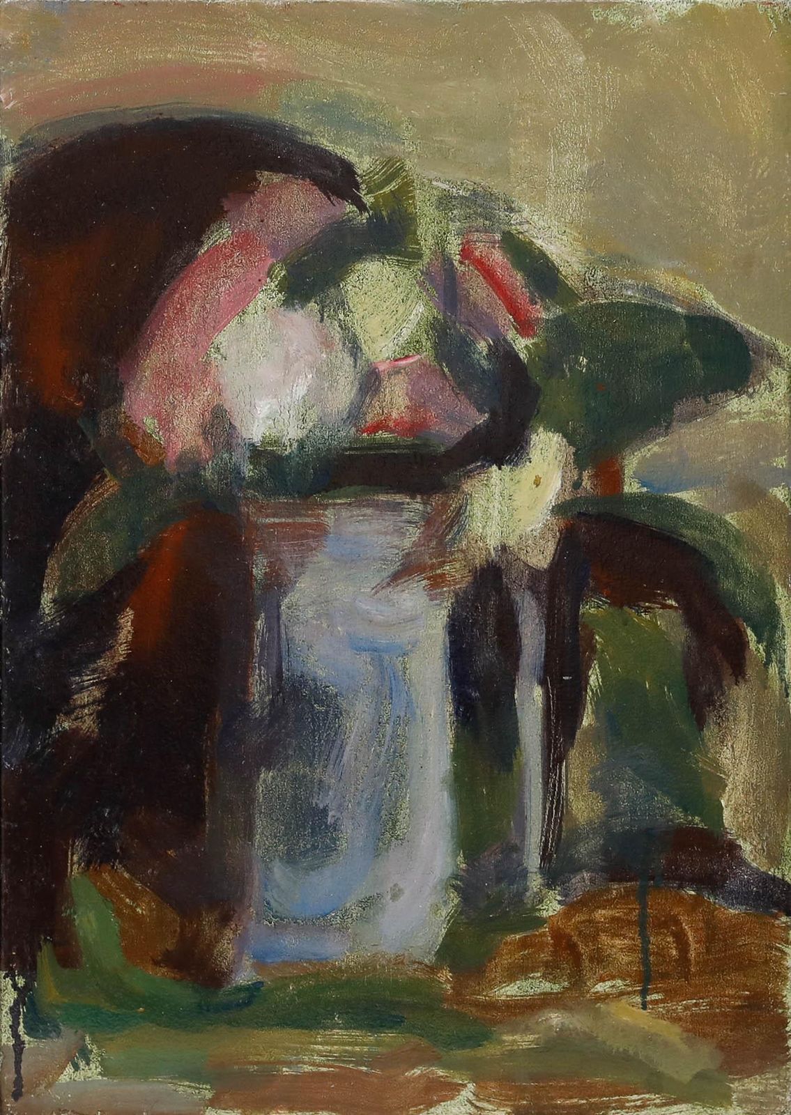 Attrib. Willem Kouwer Boomkens (1911 1991)  20th Century Oil,An Abundant Bouquet photo furniture