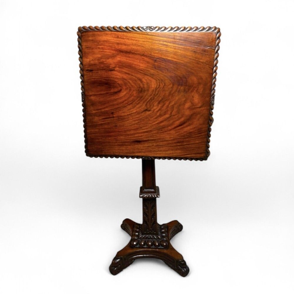 19th Century Padouk Tilt Top Side Table photo for sale