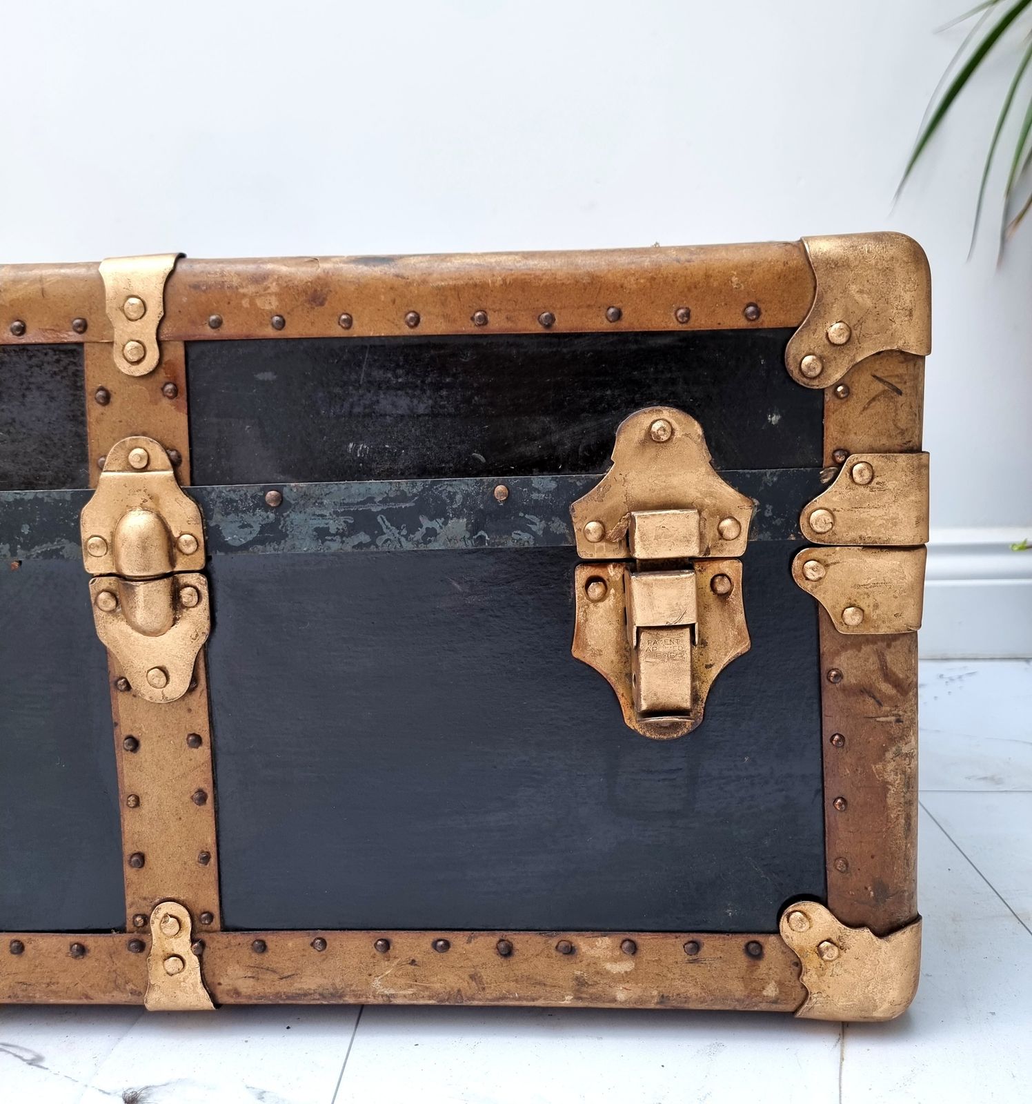 photo buy Antique Fitted Travel Steamer Cabin Trunk American Standswell/Perkiomen 1910s