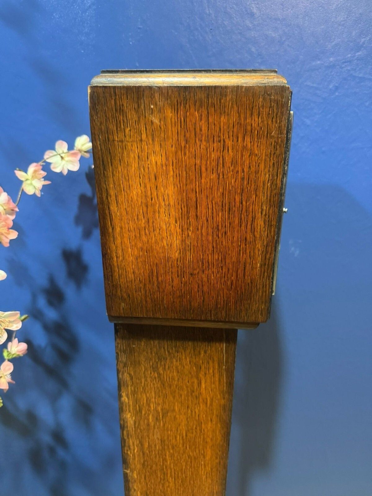 photo buy Antique Art Deco Grandmother Clock Granddaughter Long Case Vintage Working.
