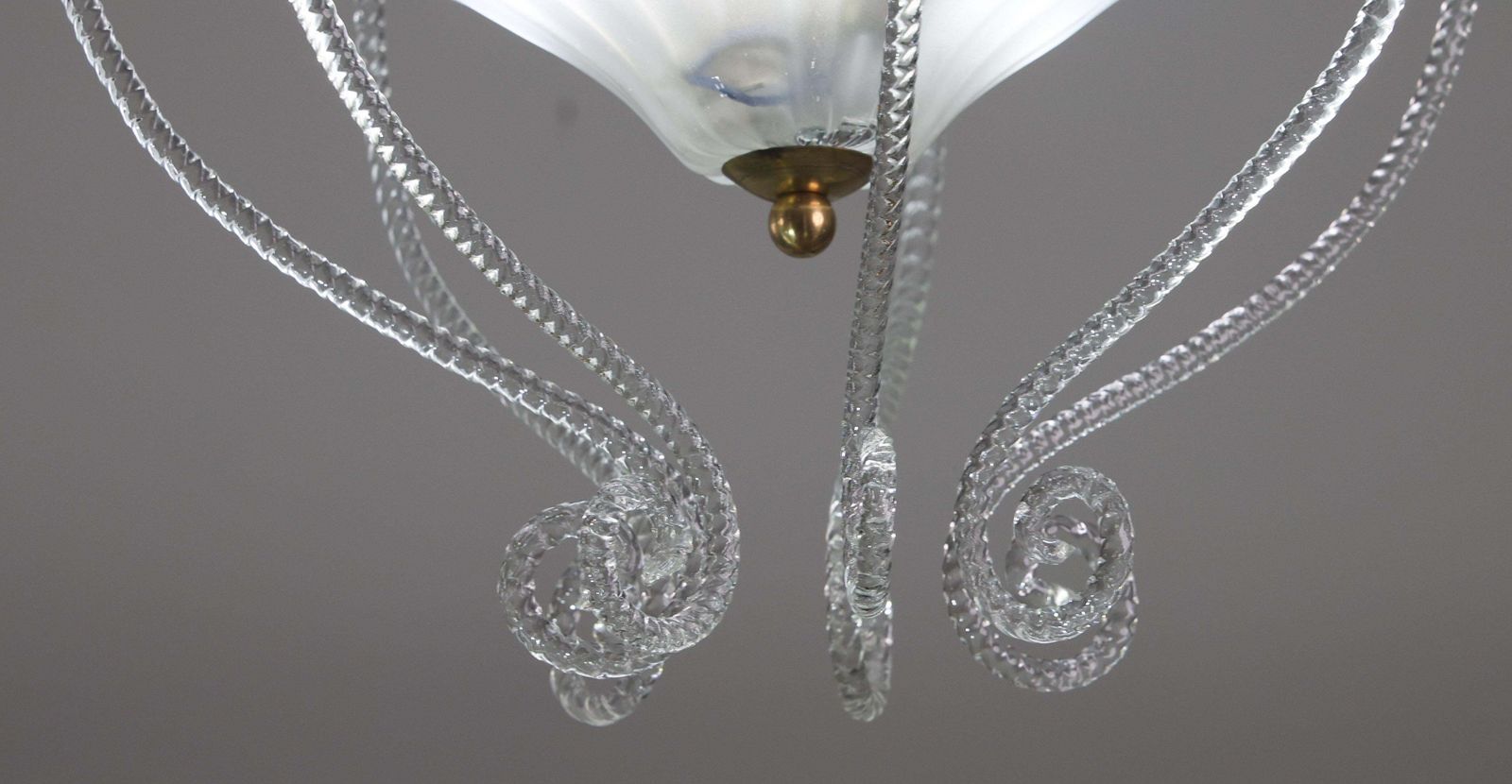 Art Decò Barovier E Toso "Fountain" Murano Glass Chandelier, 1950 photo vinterior