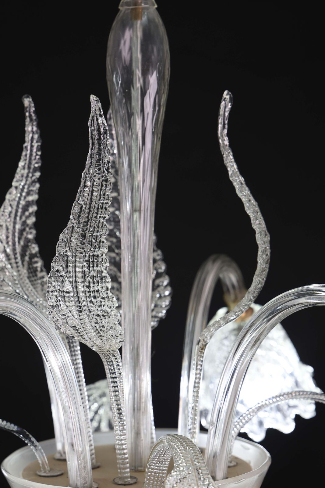 photo vinterior Italian Art Deco Chandelier By Barovier & Toso "Bubble" Murano Glass, 1940s