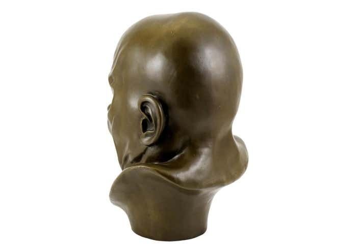 Neoclassical Bronze Character Dead Bust, Dark Patina, 18th Century Style photo buy