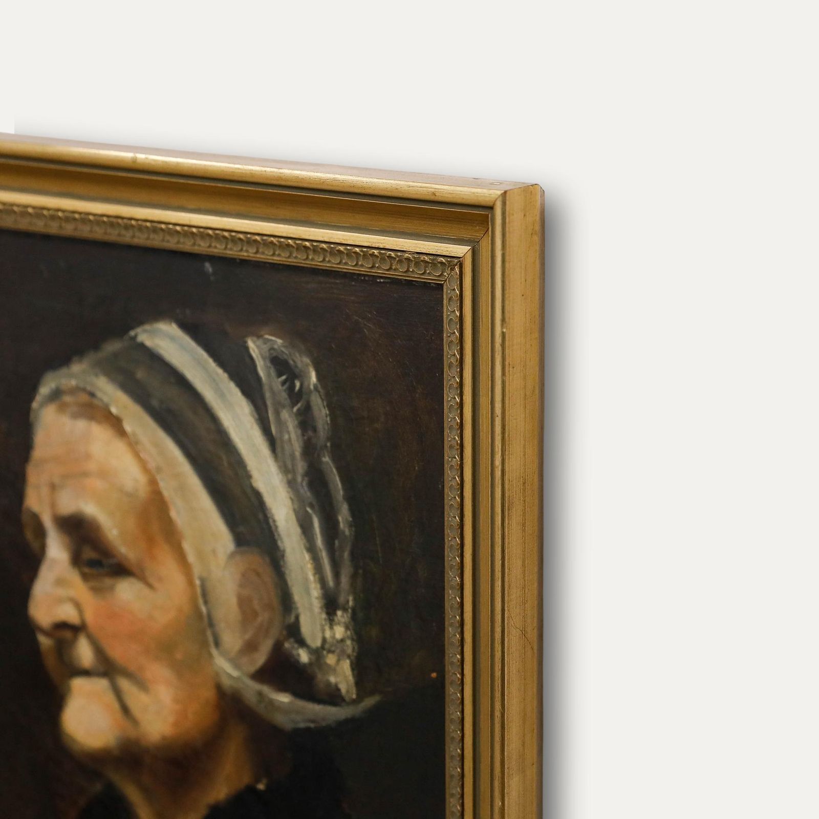 Framed Early 20th Century Oil   Portrait Of An Elderly Lady photo 450.0