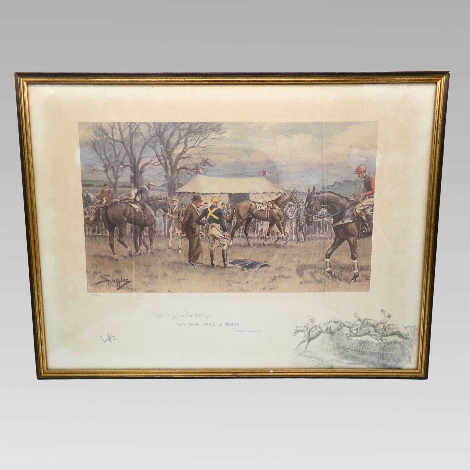 Snaffles Charles Johnson Payne Limited Edition 173/850 English Horse Racing Print