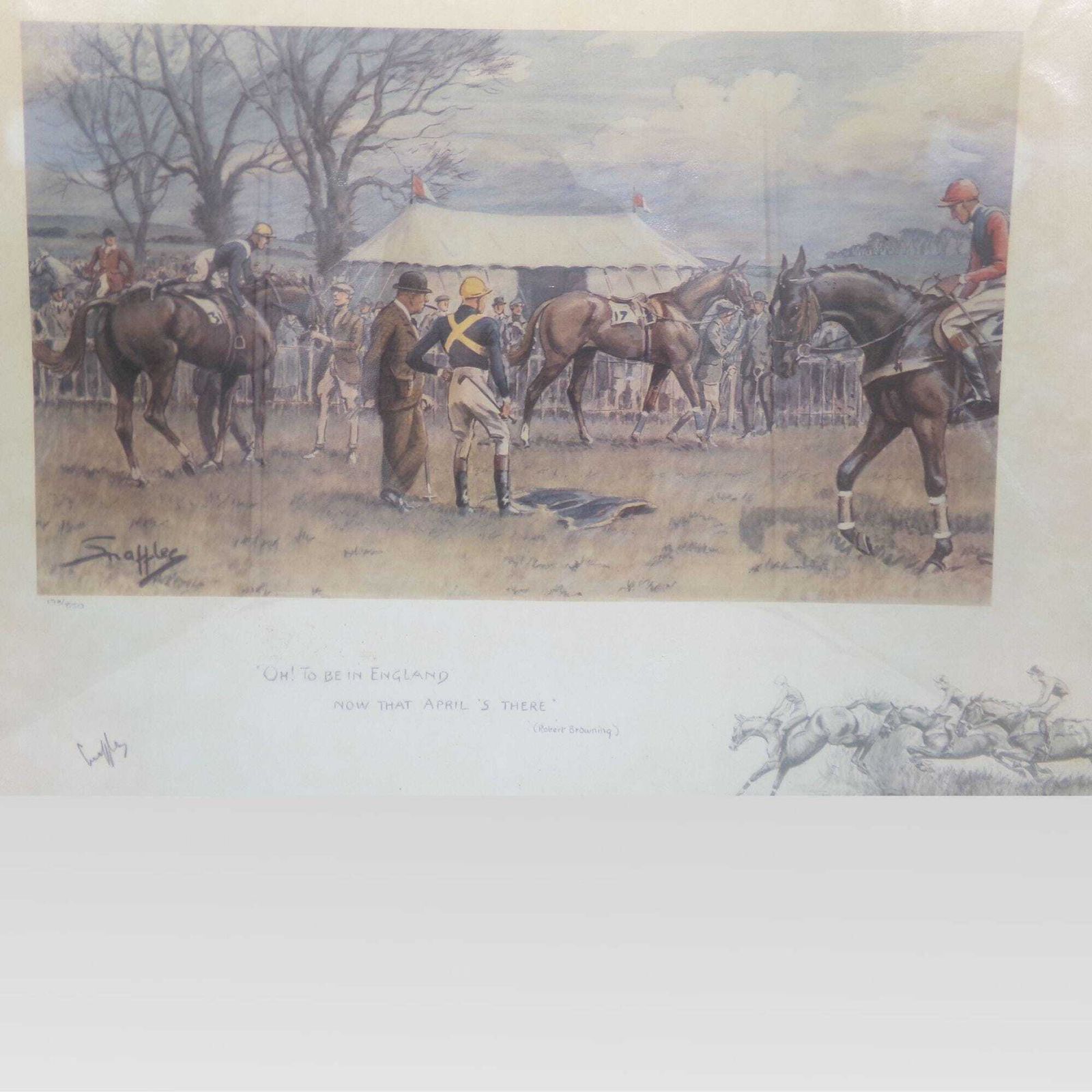 Snaffles Charles Johnson Payne Limited Edition 173/850 English Horse Racing Print photo 625.0