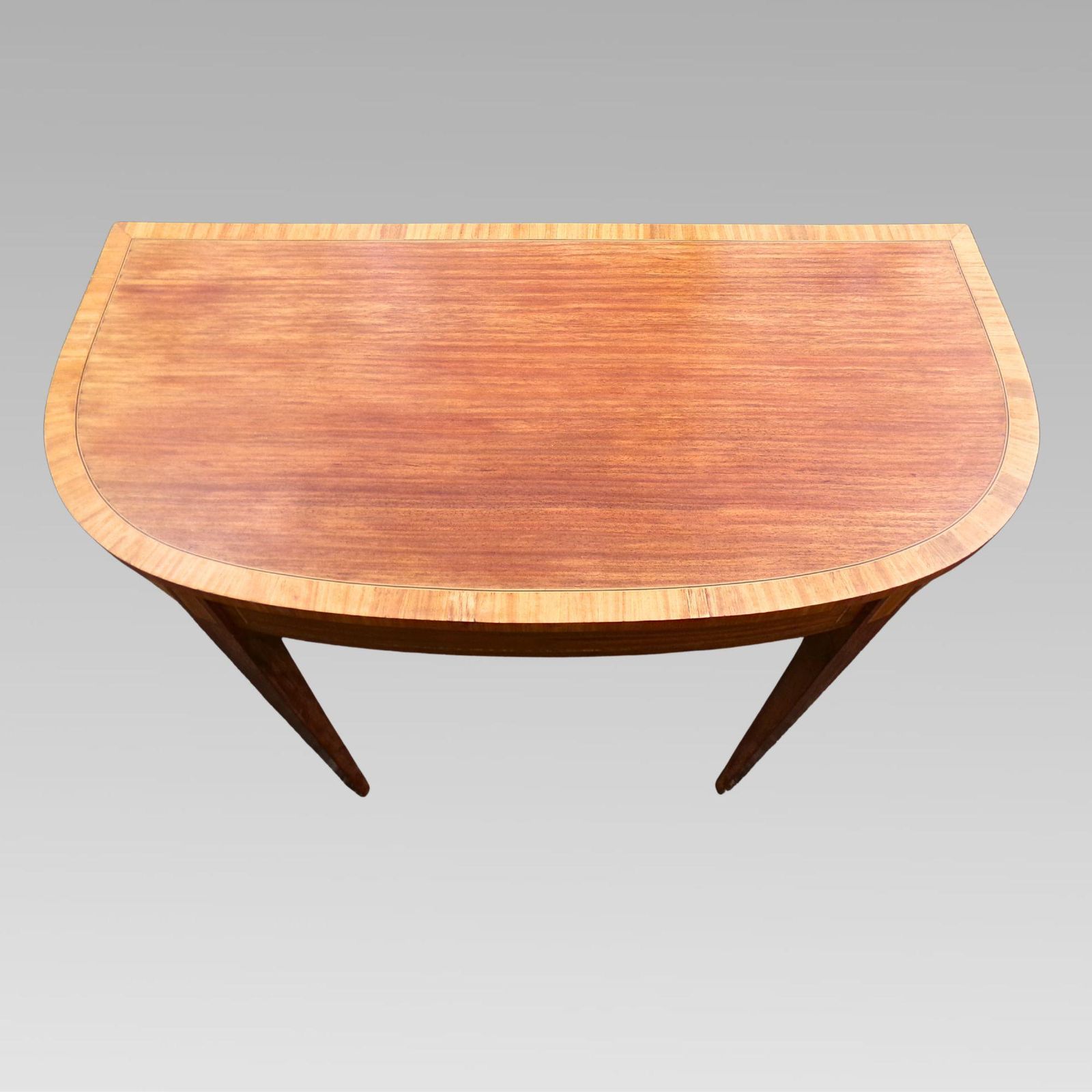 Exceptional Quality Satinwood & Crossbanded Georgian Style Hall Or Console Table photo furniture