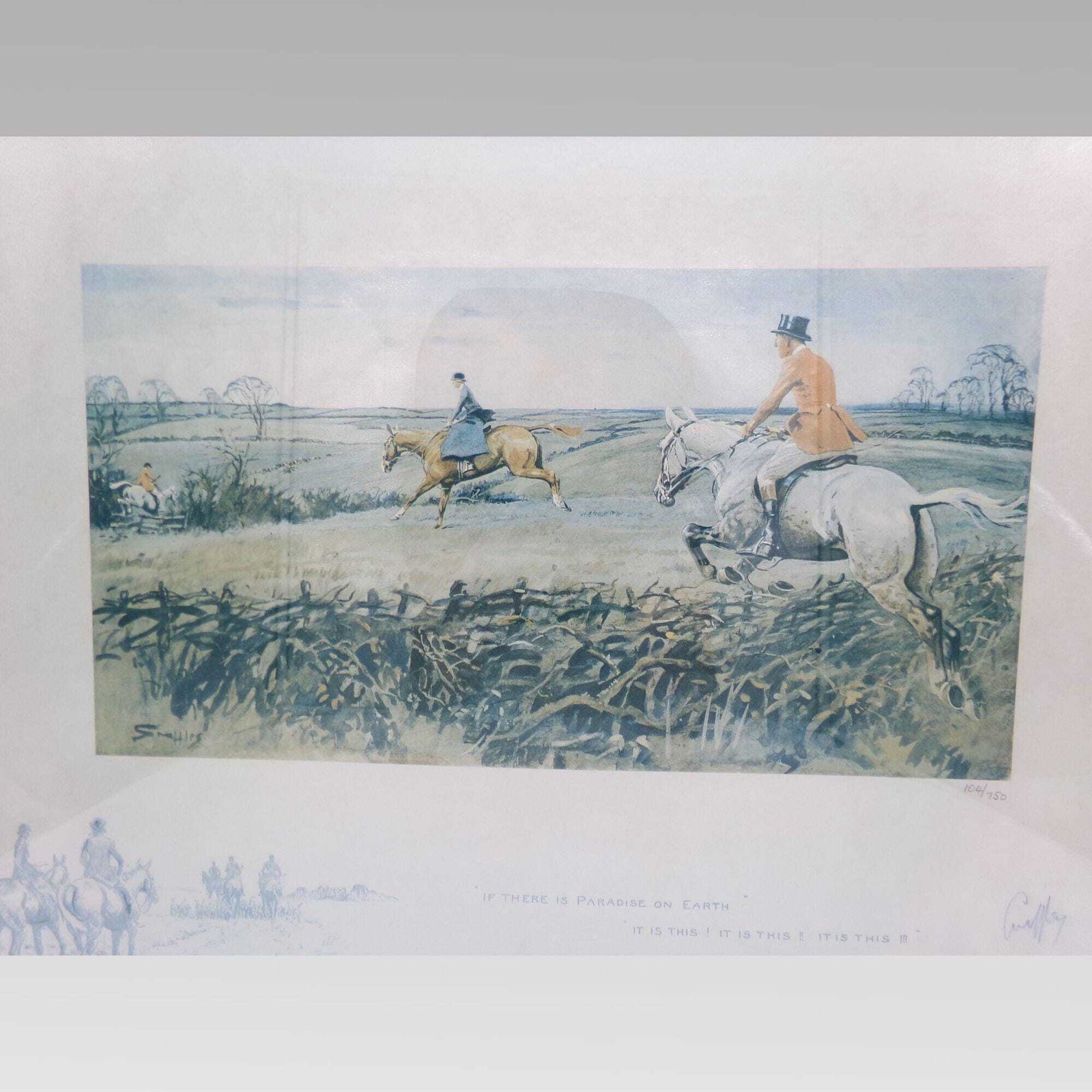 Snaffles Charles Johnson Payne Limited Edition 104/750 English Fox Hunting Print photo 625.0