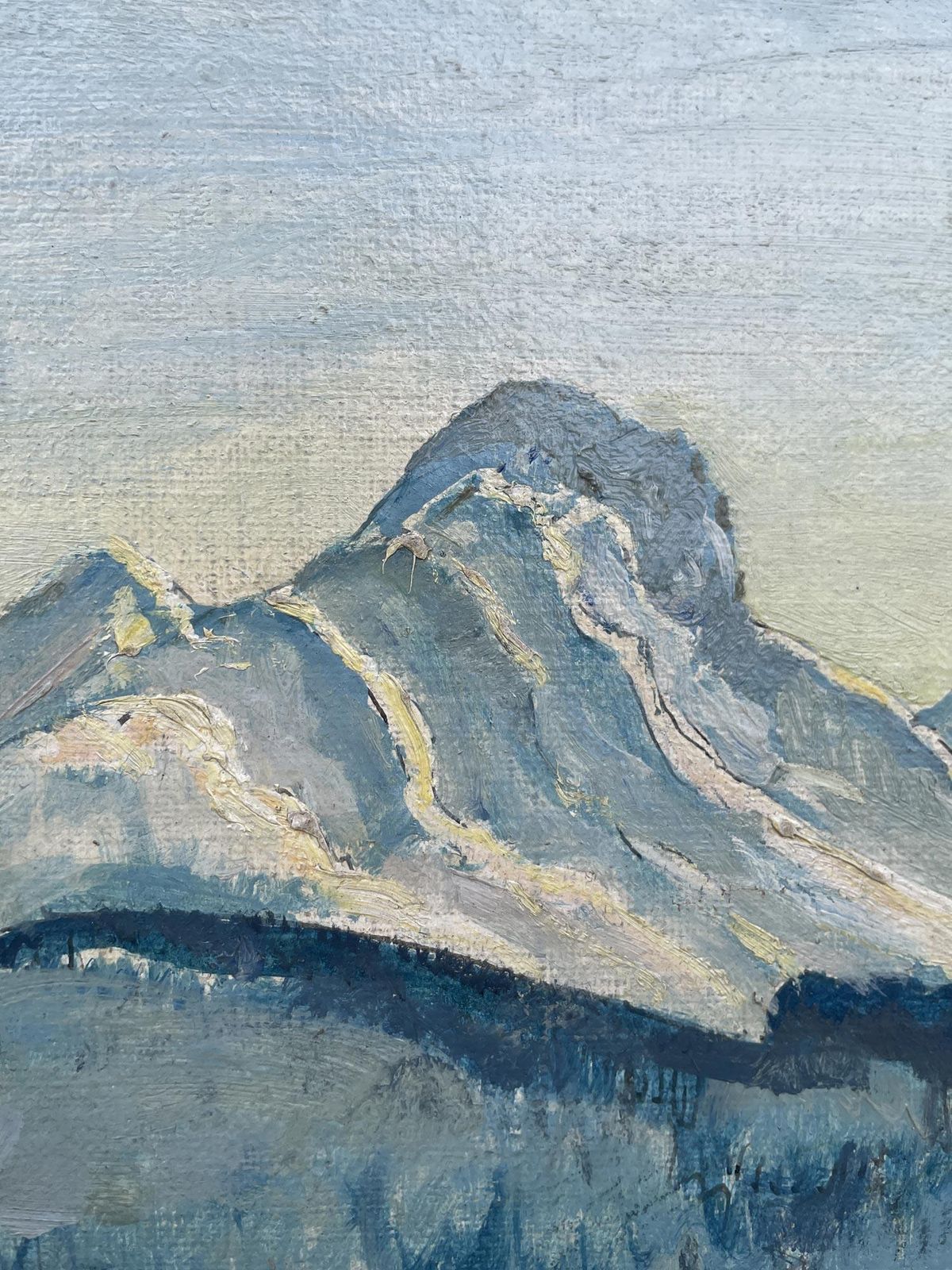 Snowy Alpine Landscape Oil On Canvas   Harald Tillberg photo 1708.0