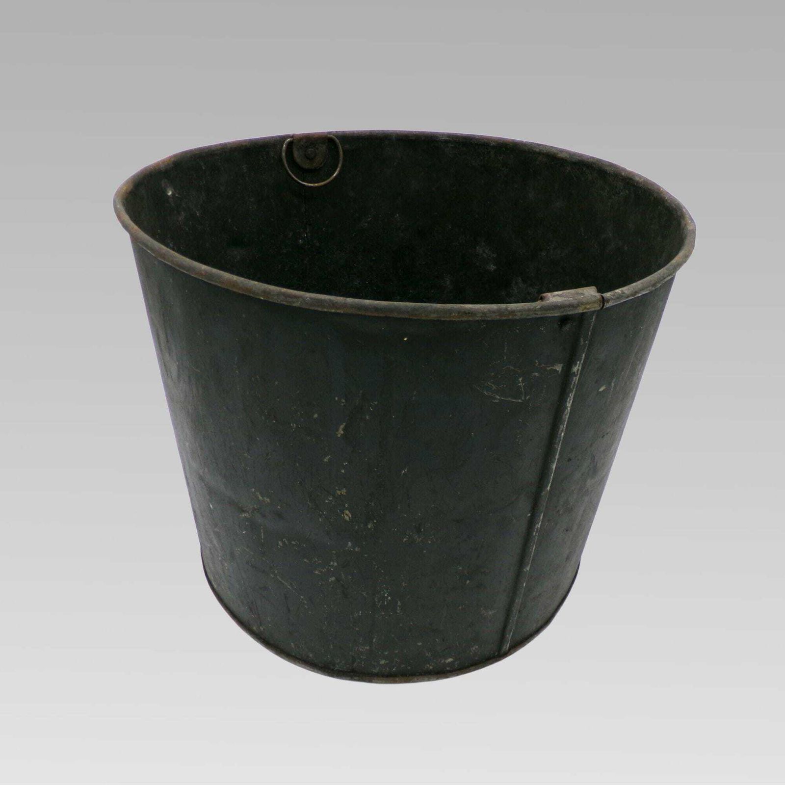 Quality Large Antique Riveted Polished Copper & Brass Coal Fireplace Log Bucket photo buy