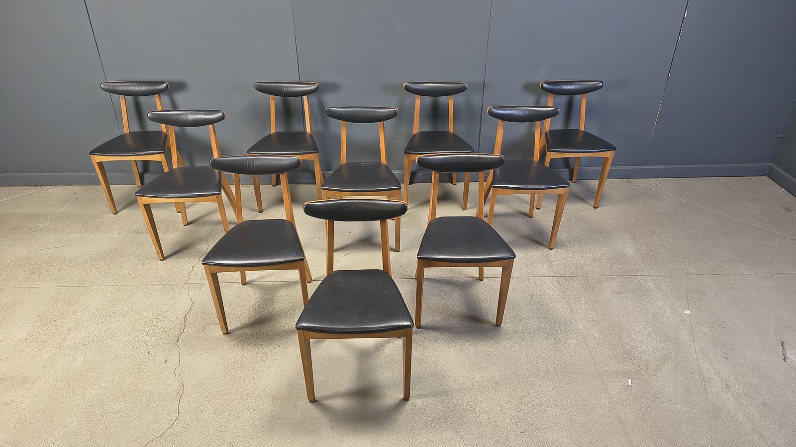 Mid Century Belgian Dining Chairs, Set Of 10, 1960s photo furniture
