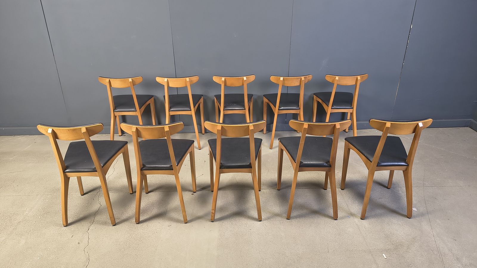 Mid Century Belgian Dining Chairs, Set Of 10, 1960s photo vinterior