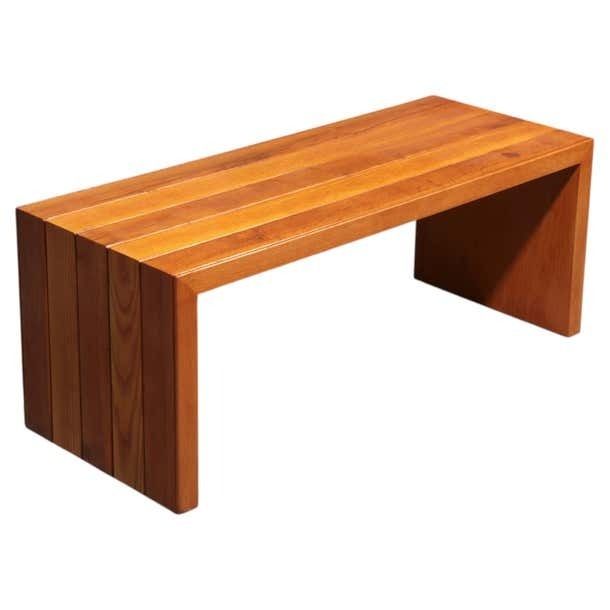 Elegant Italian Mid Century Beechwood Bench (1960s)