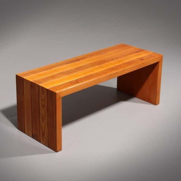 Elegant Italian Mid Century Beechwood Bench (1960s) photo furniture