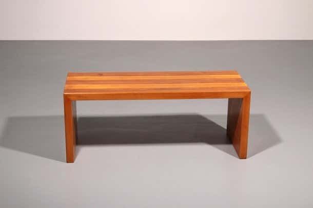 Elegant Italian Mid Century Beechwood Bench (1960s) photo vinterior