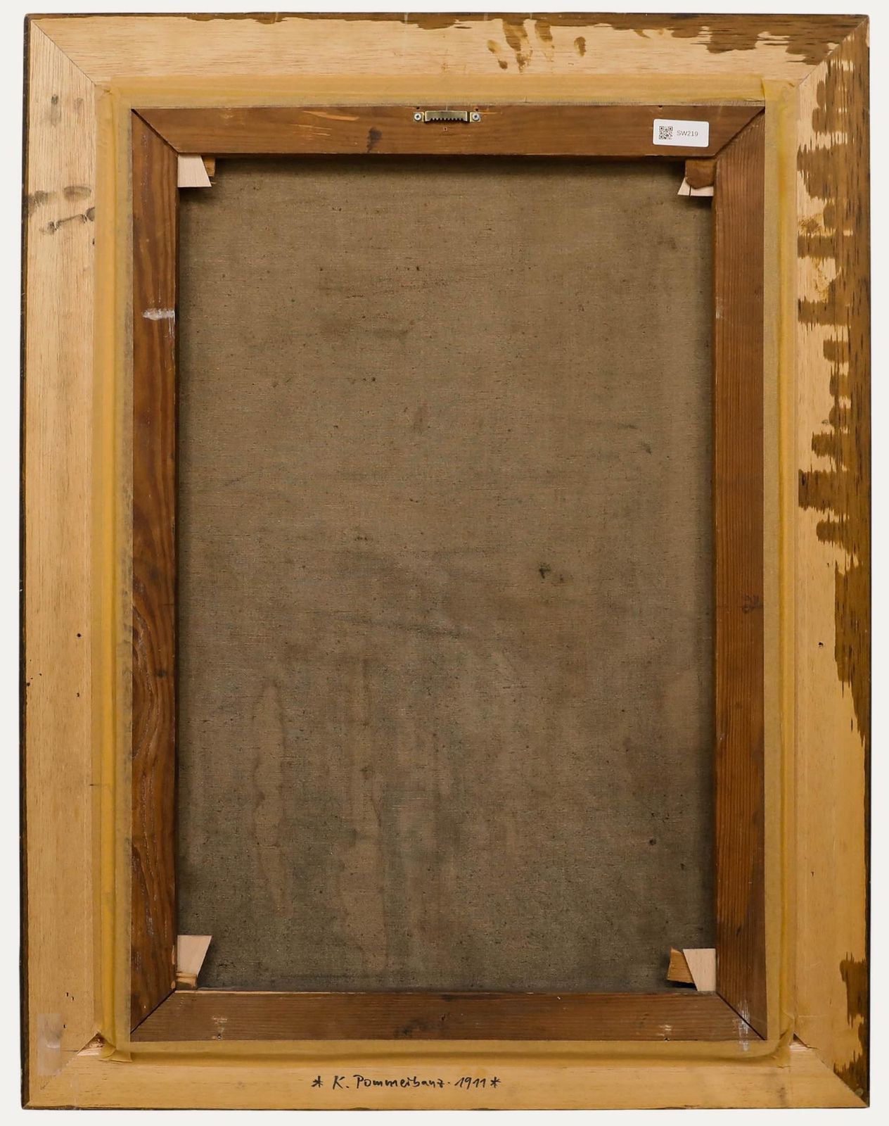 K. Pommerhanz   Framed 1911 Oil, Gentleman In Profile photo for sale