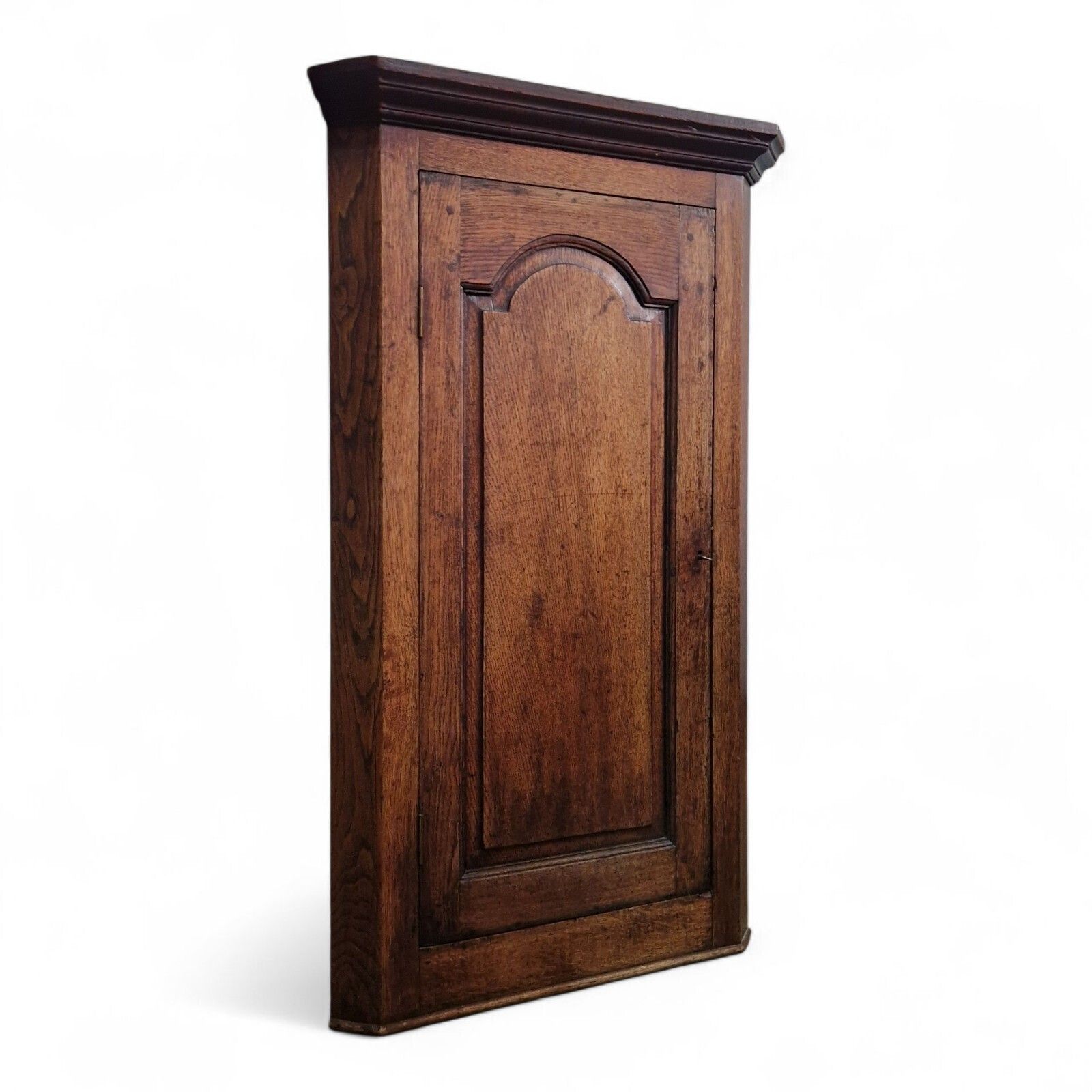Victorian Oak Corner Cupboard Wall Mounted Antique Cabinet Rustic Farmhouse Tall photo vintage