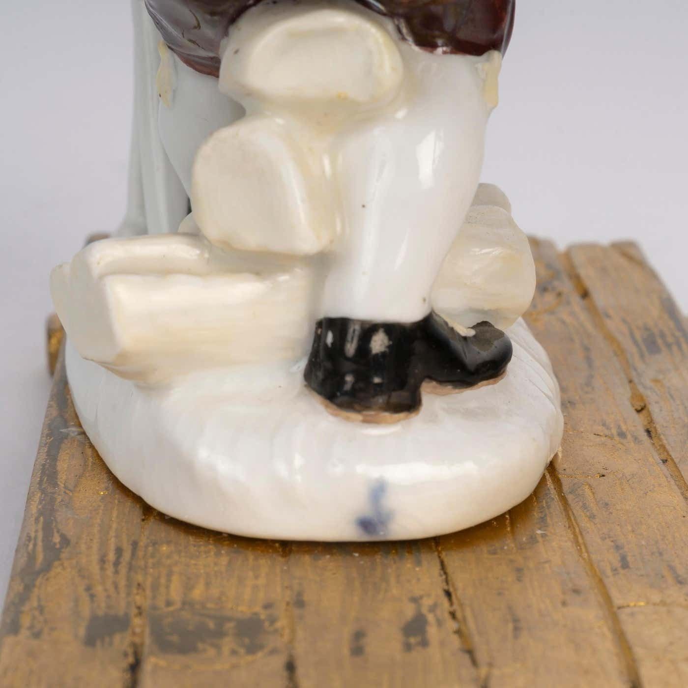 Meissen Porcelain Sculpture Depicting A Russian Peasant, 18th Century. photo buy