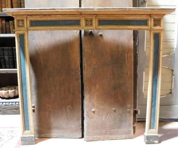 Lacquered Wood Fireplace Frame, Italy photo Home Fixtures