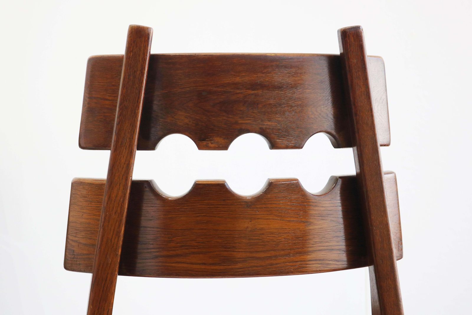 Set Of 6 Rare Early Razor Back Brutalist Chairs By Henning Kjaernulf Razor Blade photo furniture