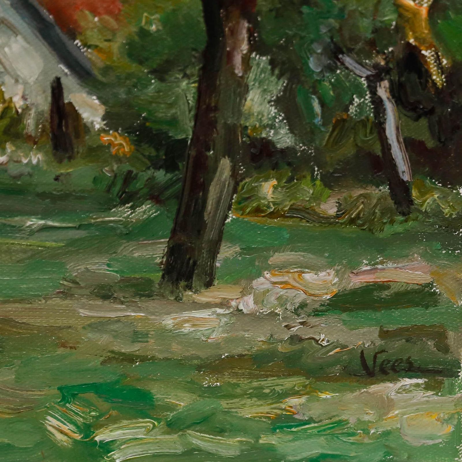 Sepp Vees (1908 1989)   Impressionist Mid 20th Century Oil, View Of Flacht photo buy
