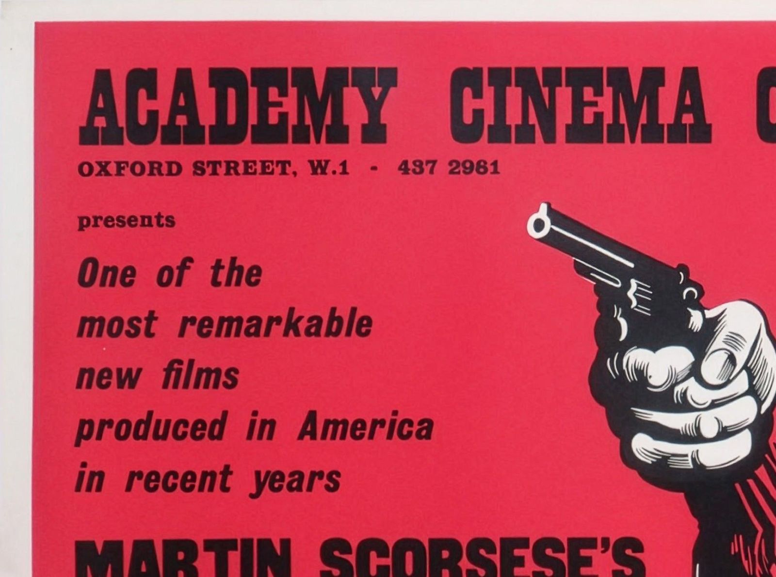 Mean Streets 1973 Academy Cinema Uk Quad Film Poster, Peter Strausfeld photo for sale