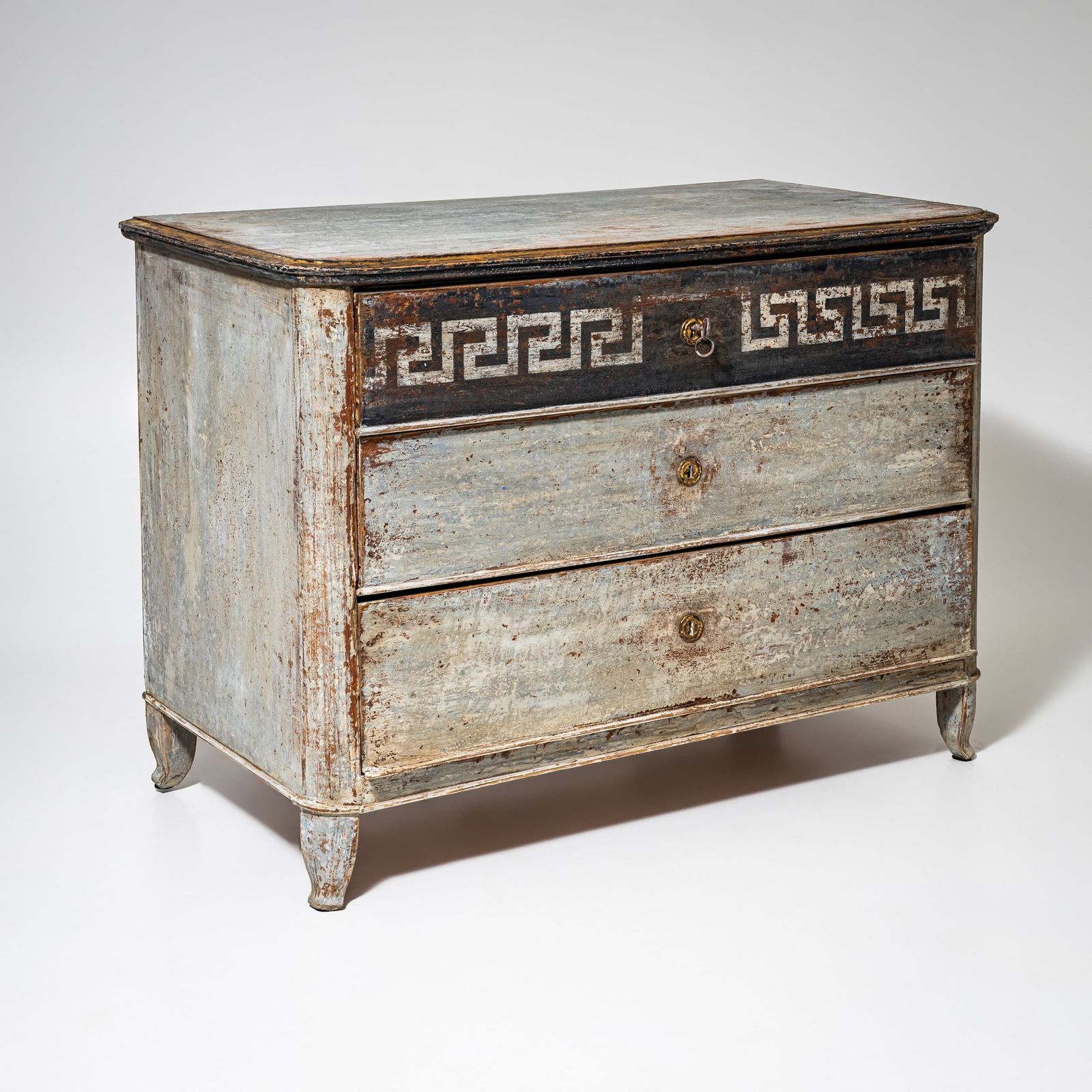 Zuid Duits Geschilderde Ladekast, Ca. 1835–1840 photo for sale