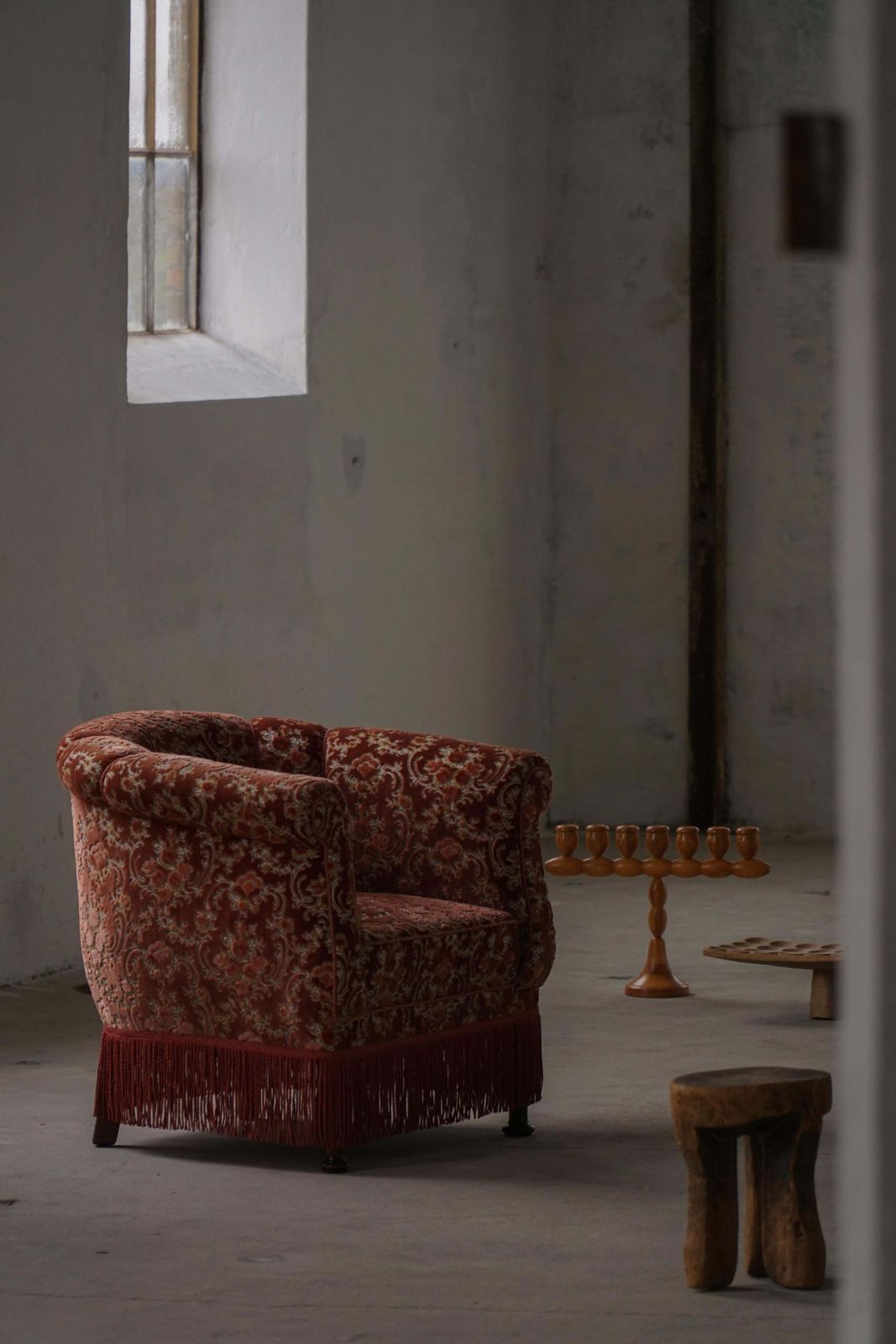 Pair Of Danish Modern Vintage Lounge / Club Chairs In Floral Upholstery, 1940s photo Furniture