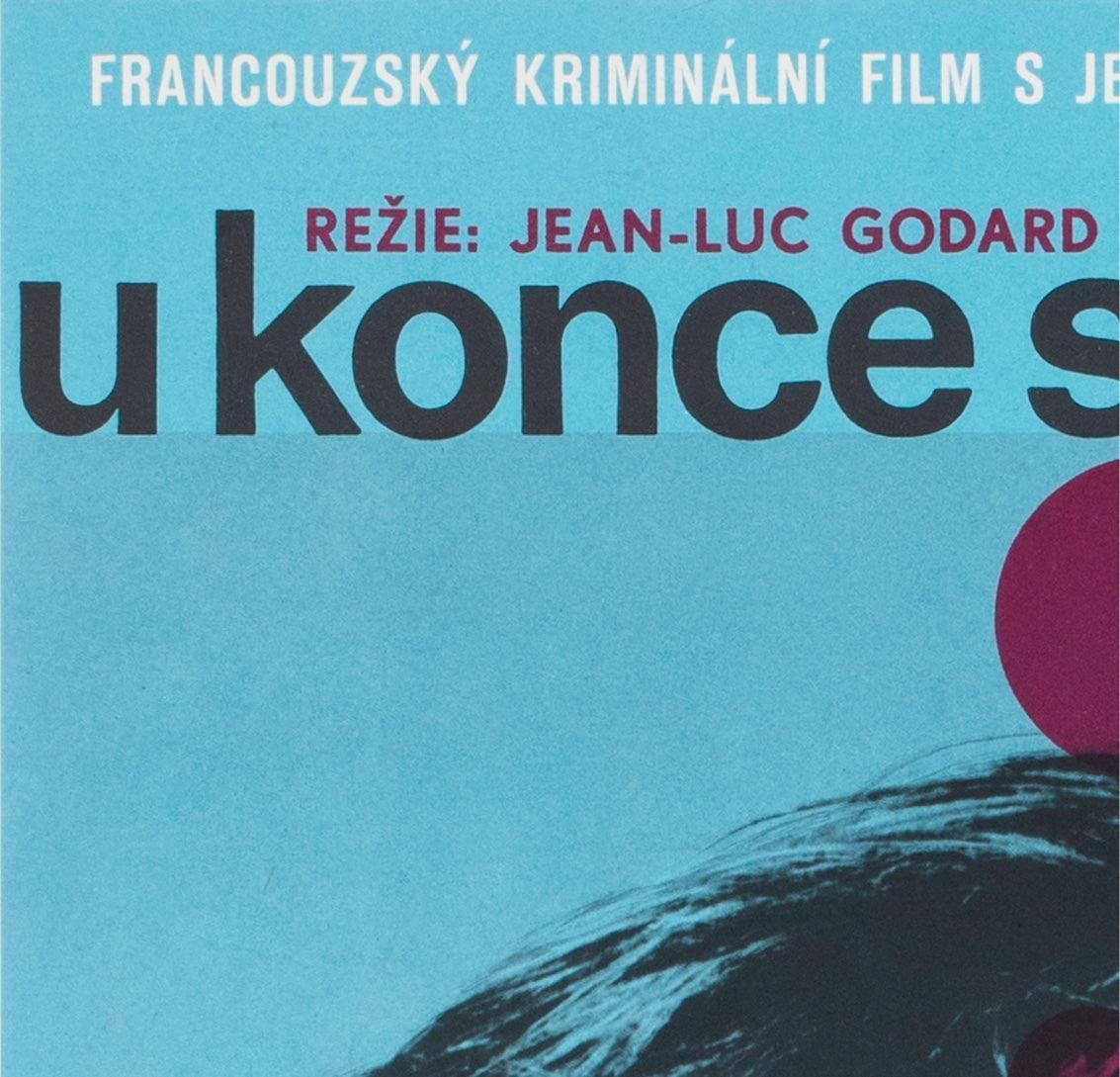 A Bout De Souffle 1966 Czech A3 Film Poster, Jiri Hilmar photo for sale