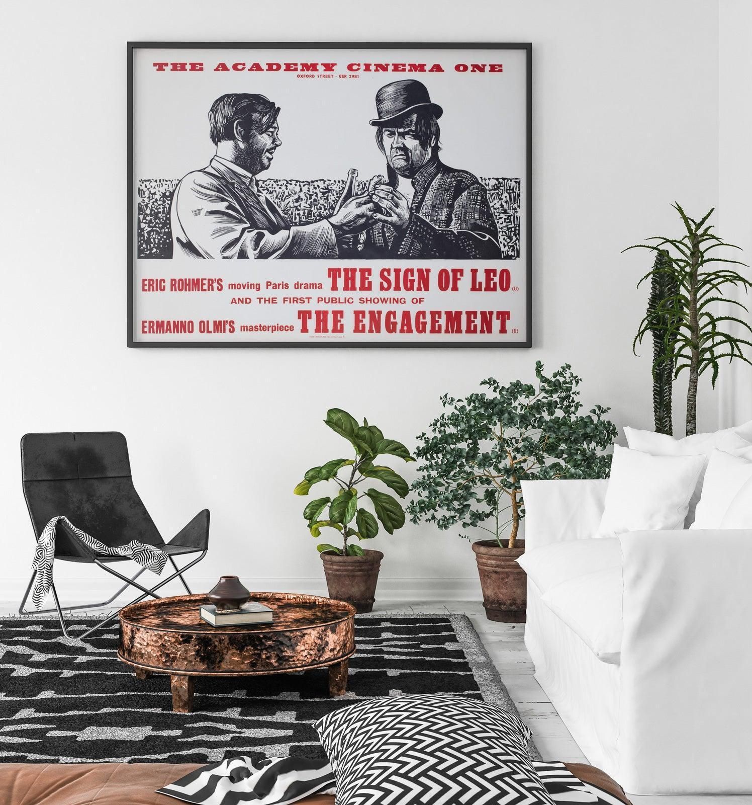 The Sign Of Leo 1963 Uk Quad Academy Cinema Film Poster, Peter Strausfeld photo furniture