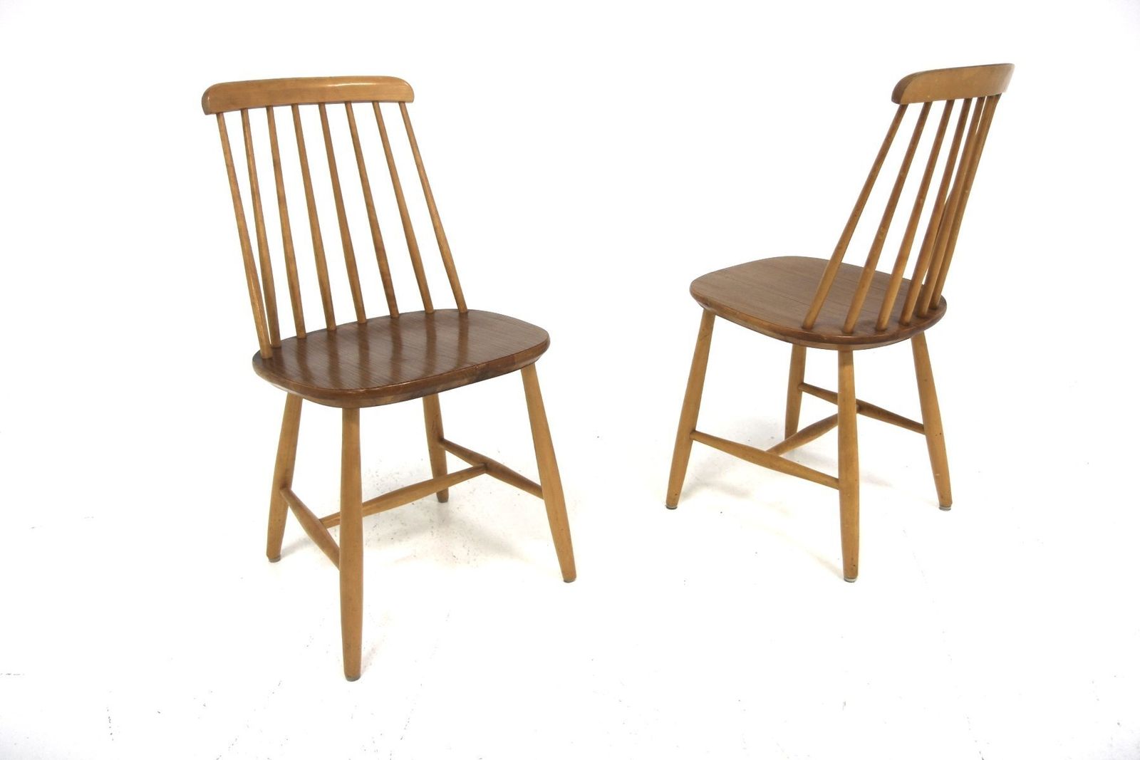 Scandinavian Teak Pinnstol Chairs By Nässjö Stolfabrik For Nesto, Sweden, 1960, Set Of 2