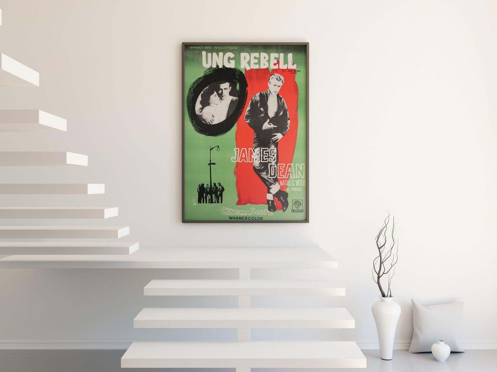 Rebel Without A Cause 1956 Swedish 1 Sheet Film Poster, Gosta Aberg photo furniture