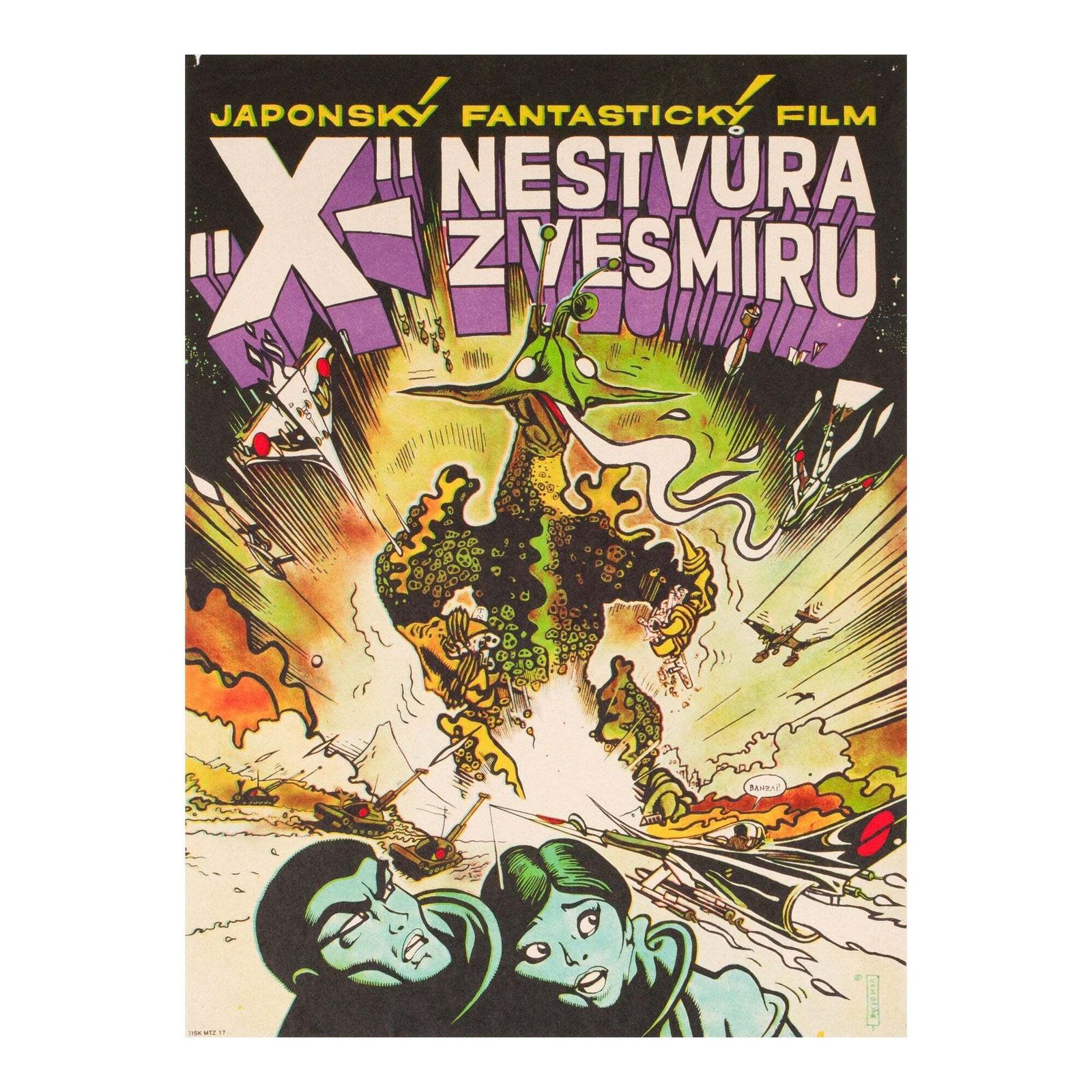 The X From Outer Space 1971 Czech A3 Film Poster, Karel Saudek