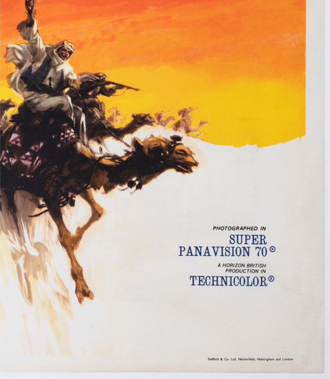 Lawrence Of Arabia 1962 Pre Oscars Uk Quad Film Poster, Georges Kerfyser photo vintage