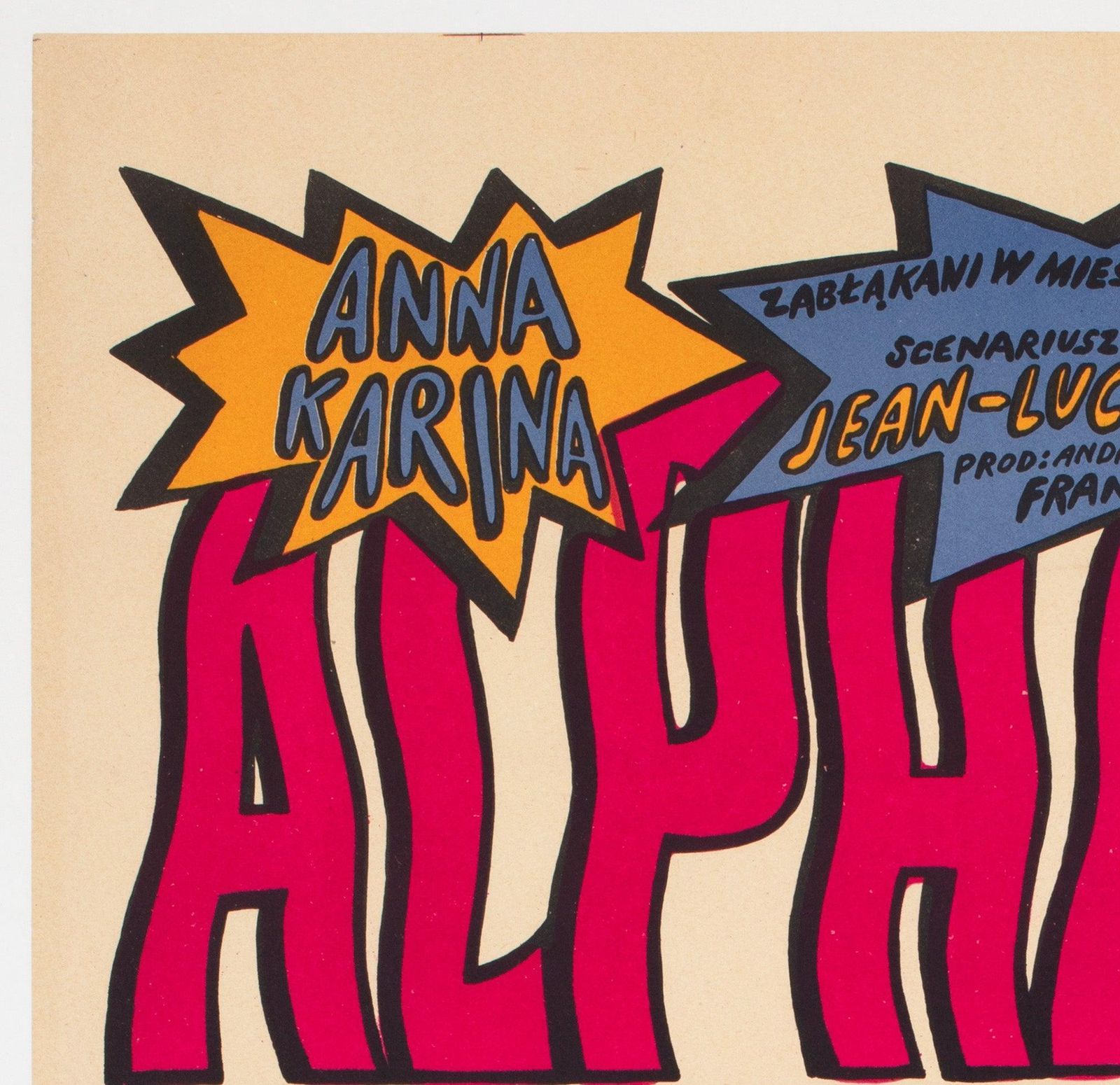 Alphaville 1965 Polish A1 Film Poster, Andrzej Krajewski photo for sale