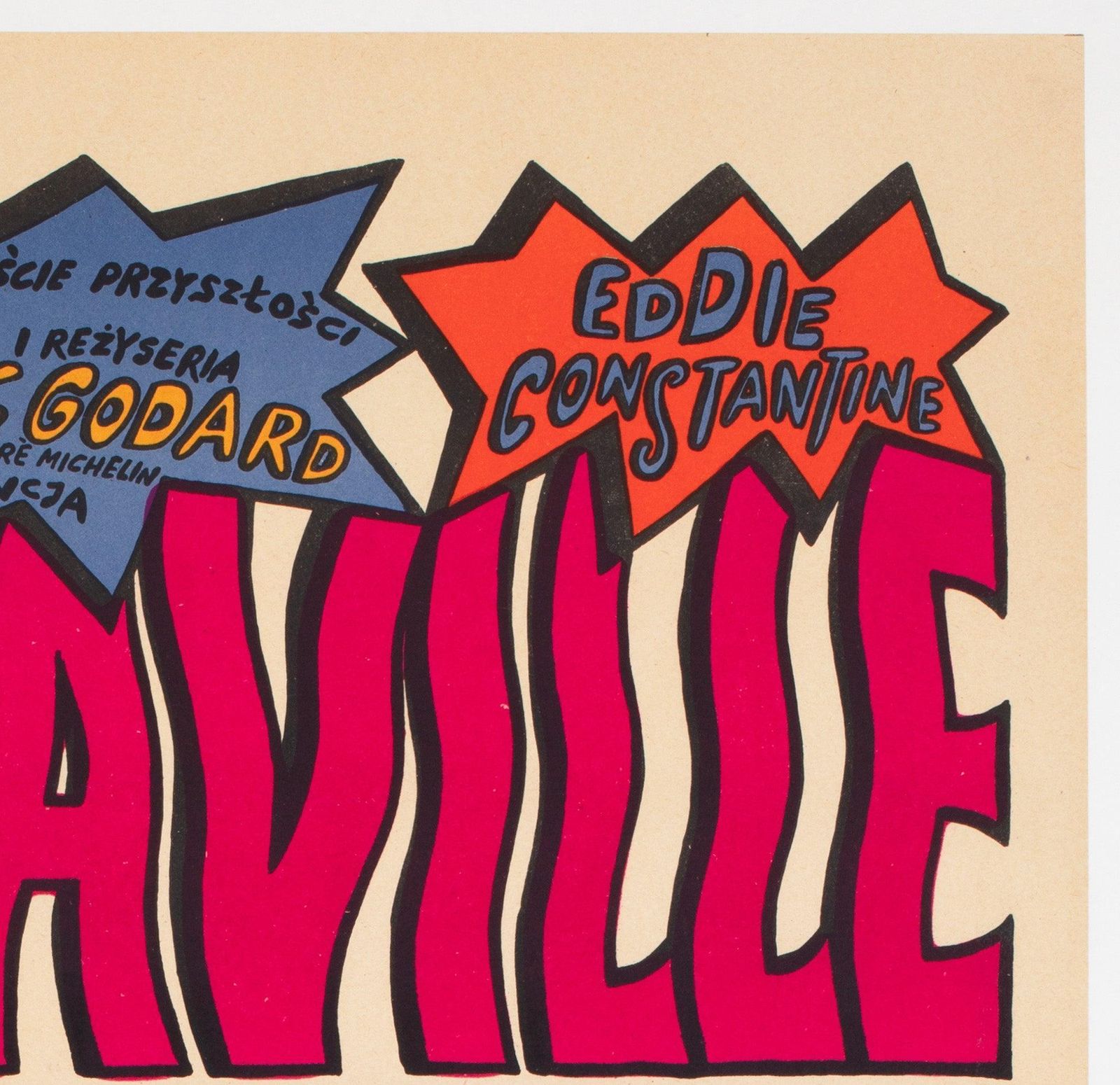 Alphaville 1965 Polish A1 Film Poster, Andrzej Krajewski photo Art