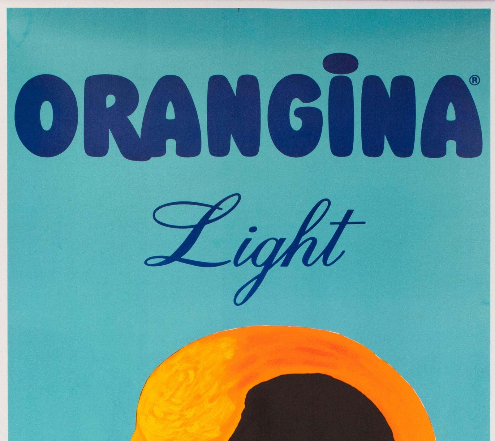 Orangina Light C1988 French Beverage Advertising Poster, Bernard Villemot photo for sale
