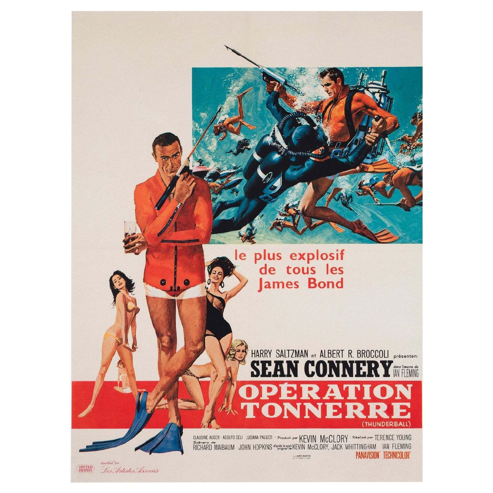 Thunderball 1965 French Moyenne Film Poster, Robert Mcginnis And Frank Mccarthy