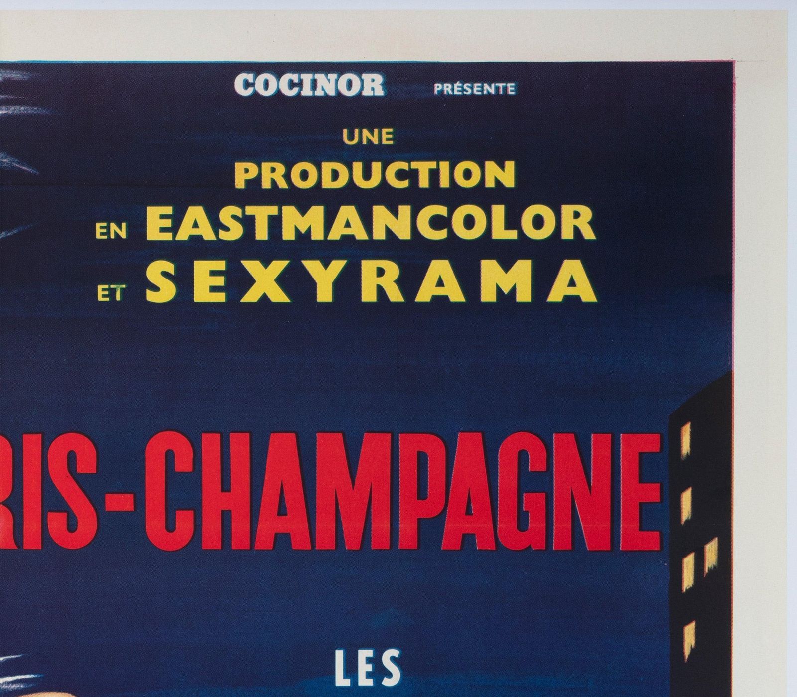 Paris Champagne 1964 French Grande Film Poster, Sinclare photo Art