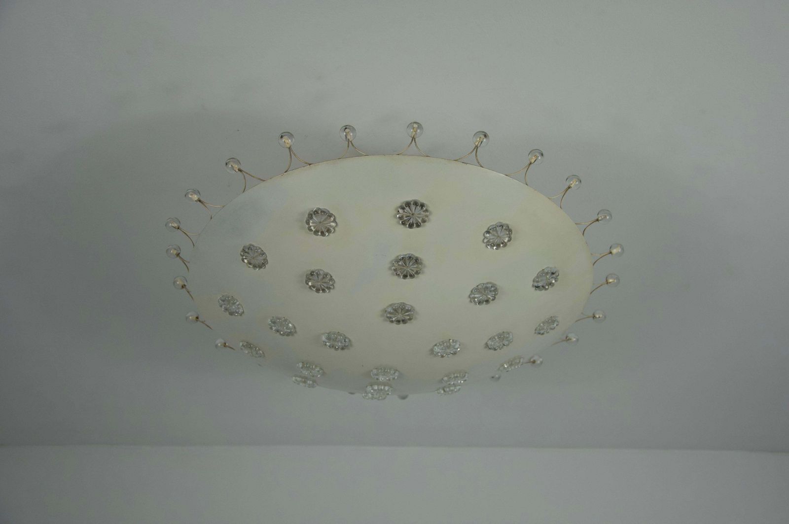 Large White Chandelier By Emil Stejnar For Rupert Nikoll, 1960s photo vintage