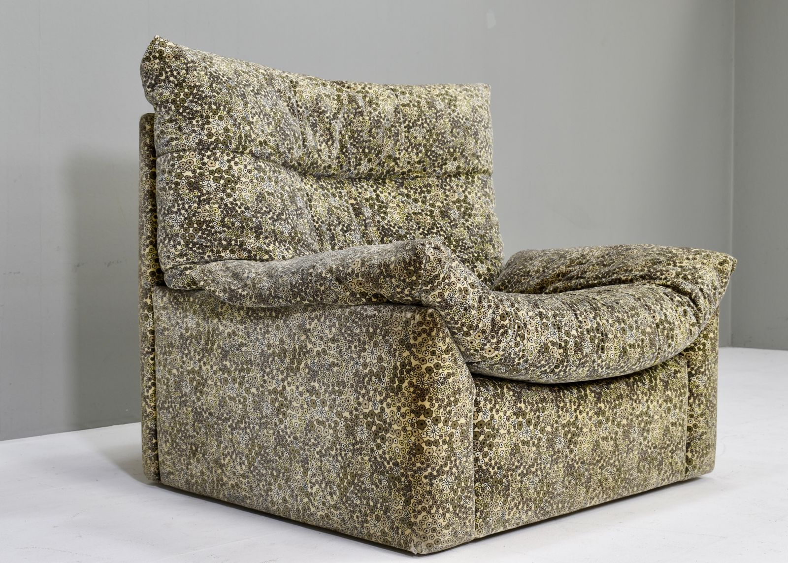 Furniture Ligne Roset 'Dainthus' Lounge Chair By Michel Ducaroy 'Liberty Of London' Fabric photo