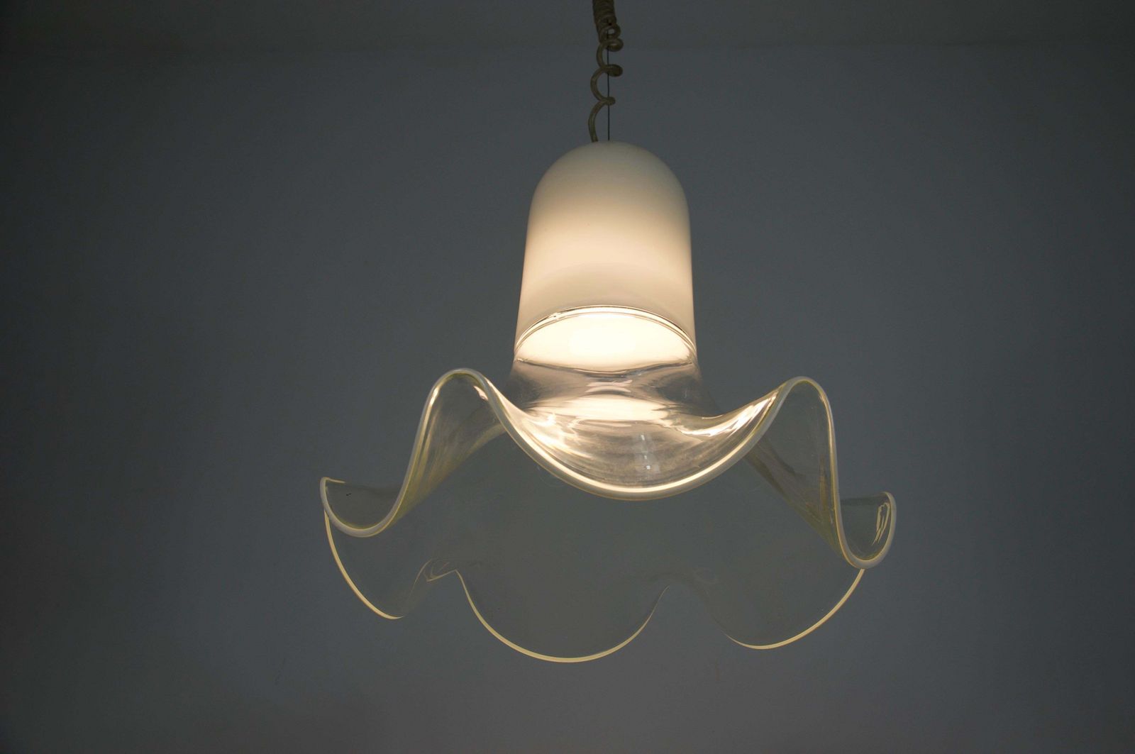 Lighting Murano Glass Pendant Lamp By Roberto Pamio & Renato Toso For Leucos, Italy, 1970 photo