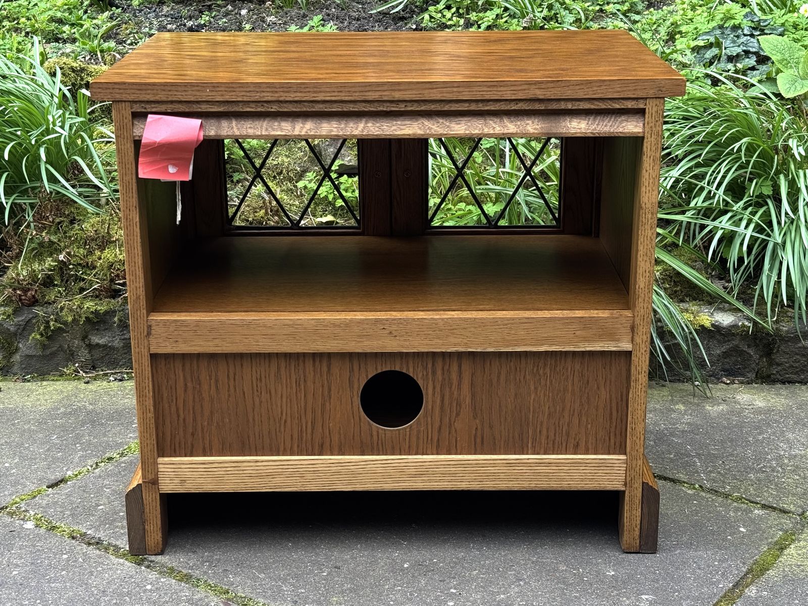 photo furniture A Wood Brothers Old Charm Vintage Carved Oak Tv Media Cabinet / Stand / Base