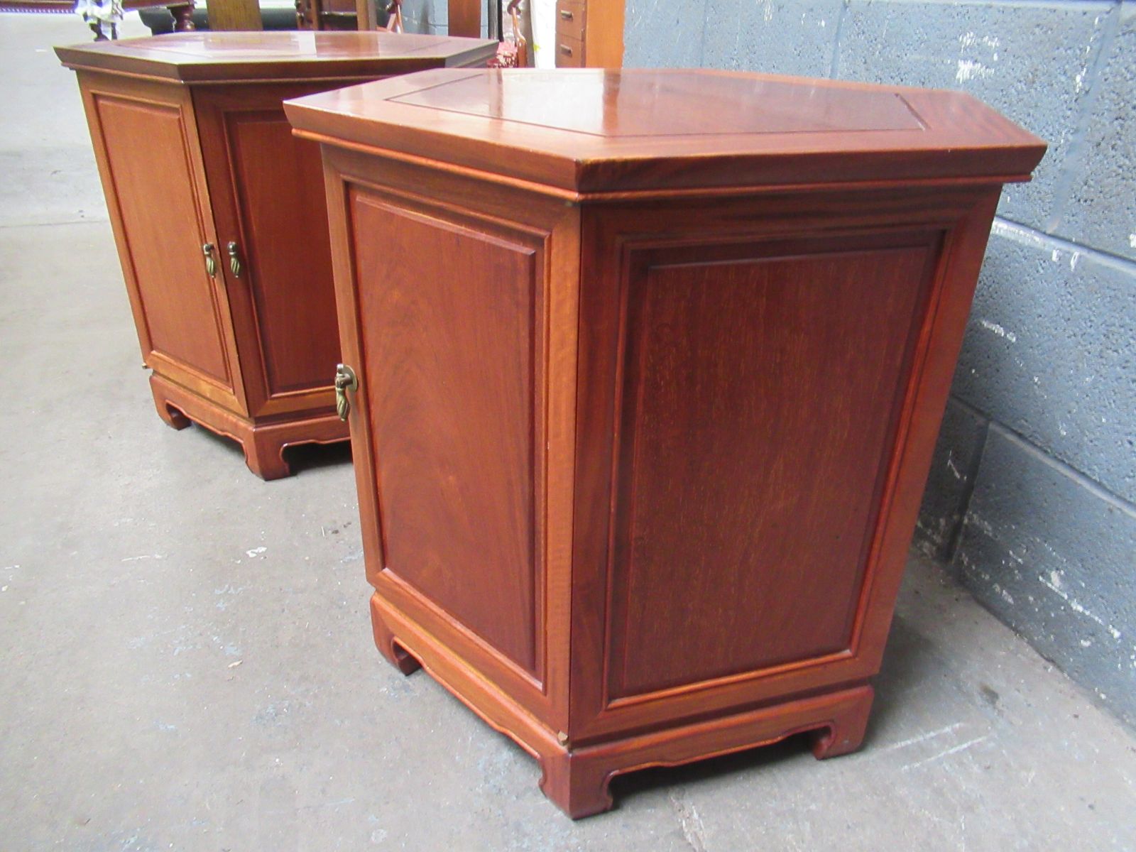 photo for sale A Pair Of  Hard Wood   Chinese    Side  Cabinets