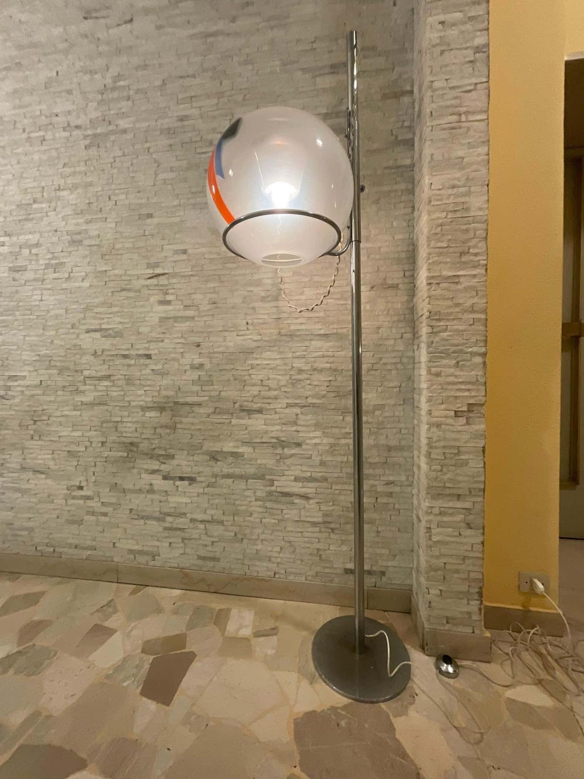 Carlo Nason   Floor Lamp With Blown Murano Glass   Italy 1970 photo Lighting