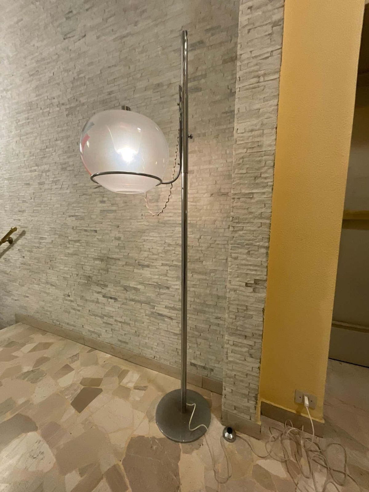 photo for sale Carlo Nason   Floor Lamp With Blown Murano Glass   Italy 1970