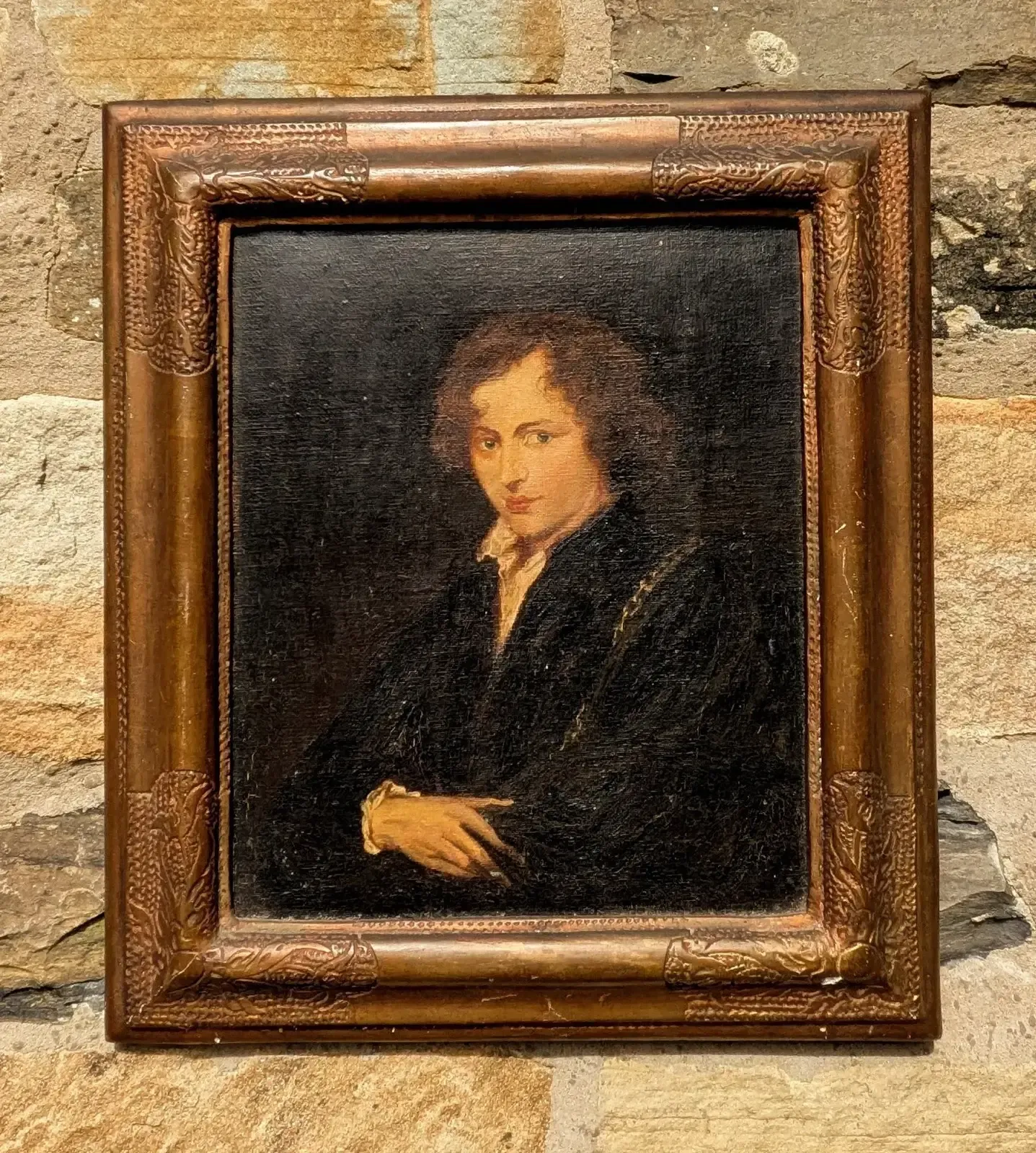 Oil Painting Portrait Of Young Gentleman Byronesque