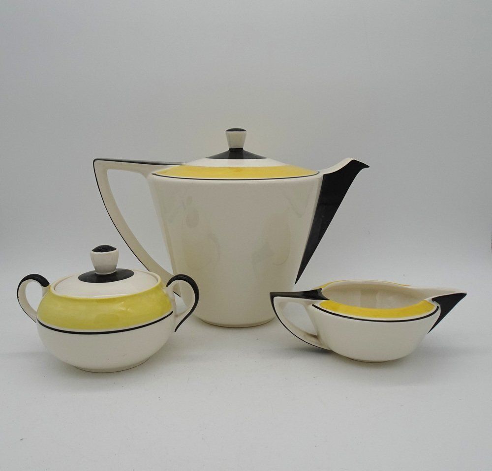 Art Deco Dutch Ineke Service Set By Edmond Bellefroid For Petrus Regout Maastricht Koninklijke Sphinx, 1933, Set Of 39 photo buy