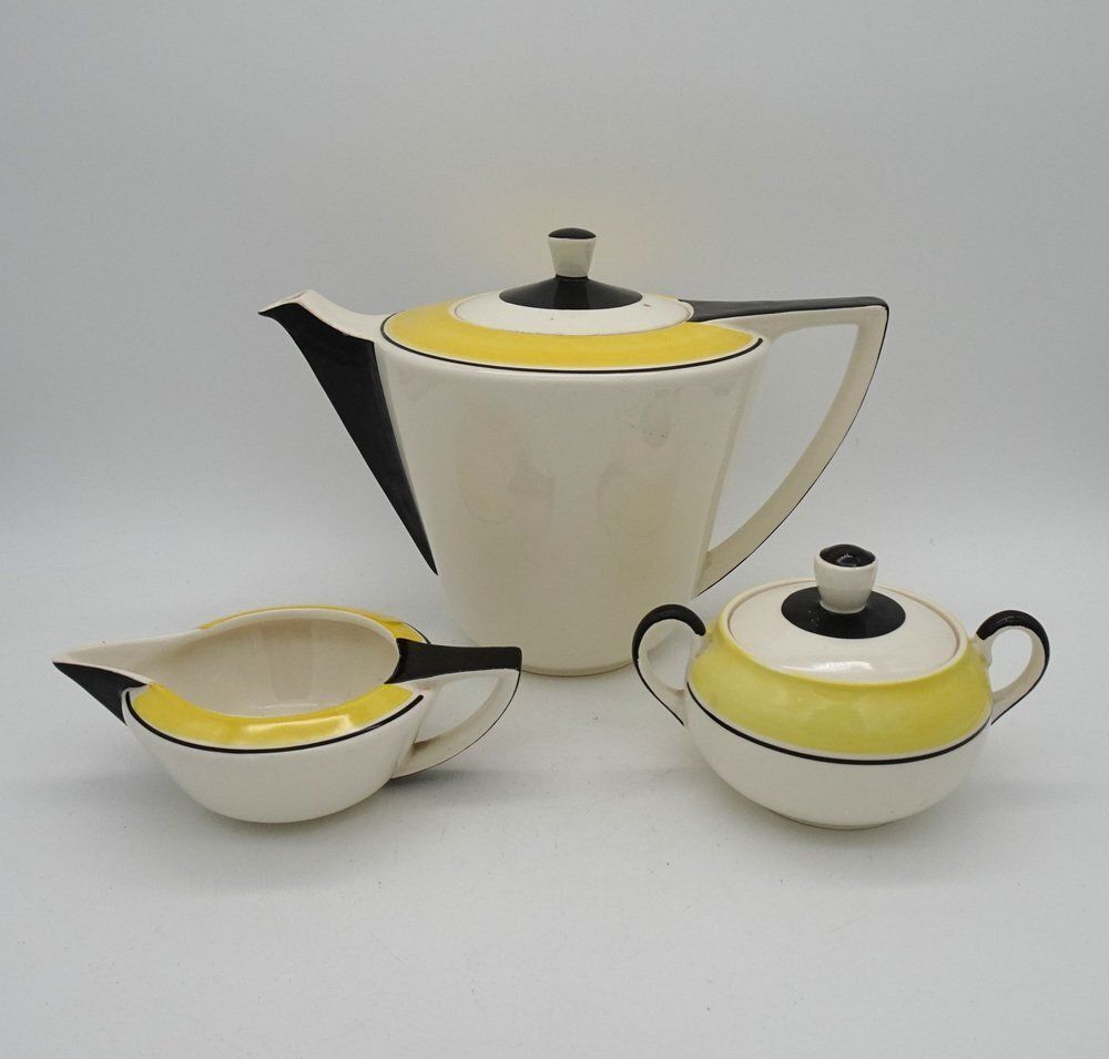 Art Deco Dutch Ineke Service Set By Edmond Bellefroid For Petrus Regout Maastricht Koninklijke Sphinx, 1933, Set Of 39 photo vintage