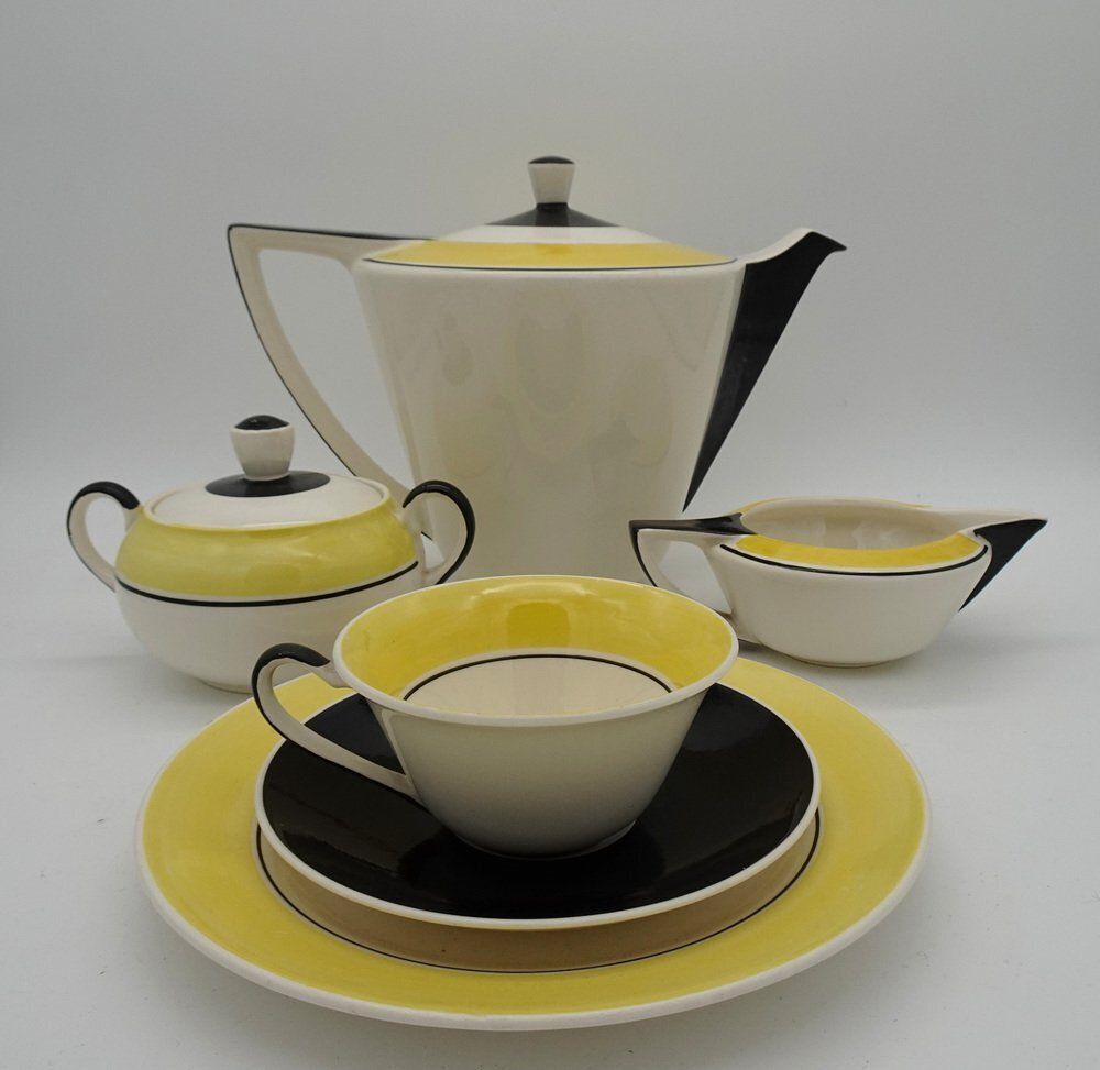 photo vinterior Art Deco Dutch Ineke Service Set By Edmond Bellefroid For Petrus Regout Maastricht Koninklijke Sphinx, 1933, Set Of 39